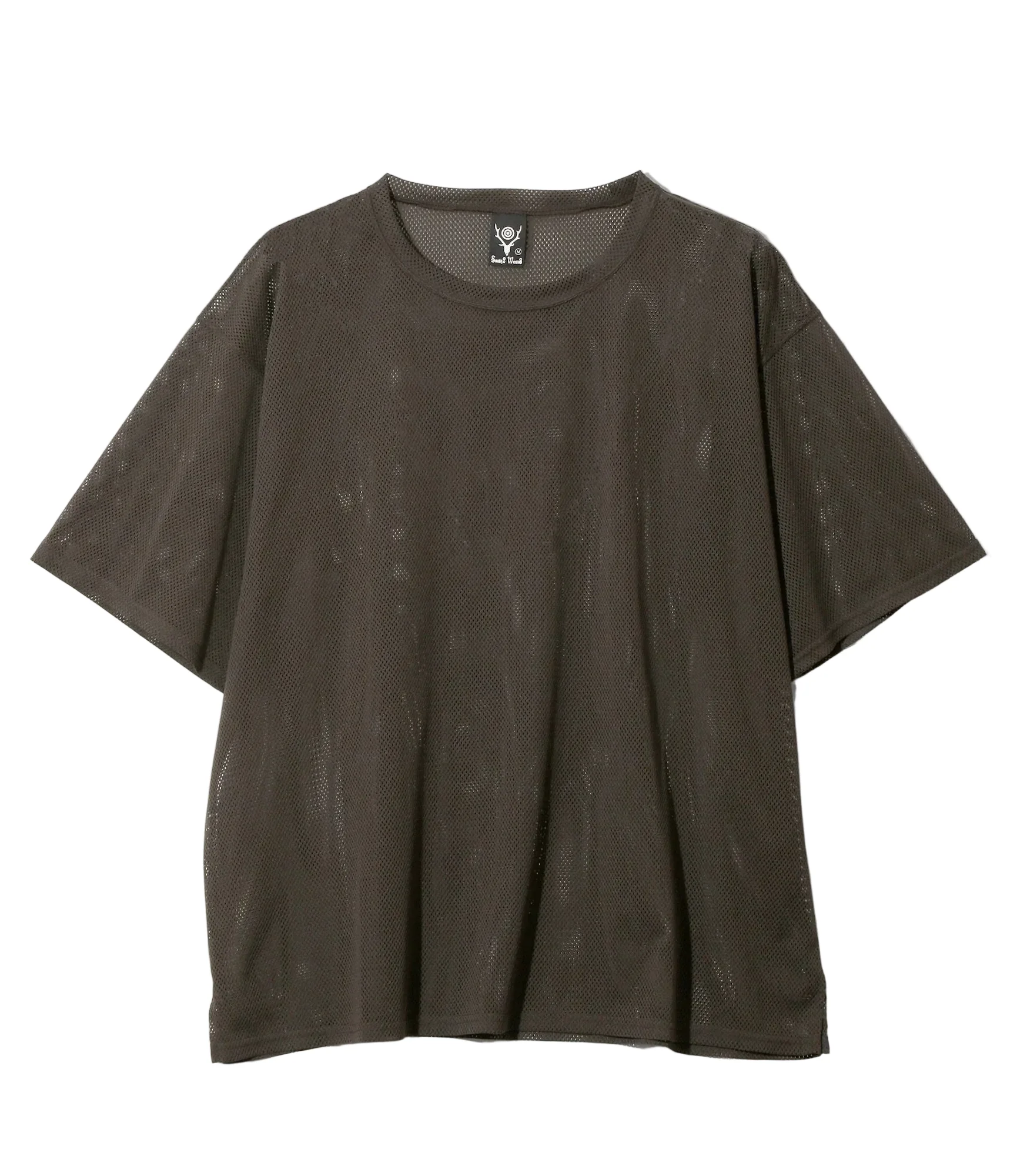 Knit Mesh Short Sleeve Crew Neck Shirt