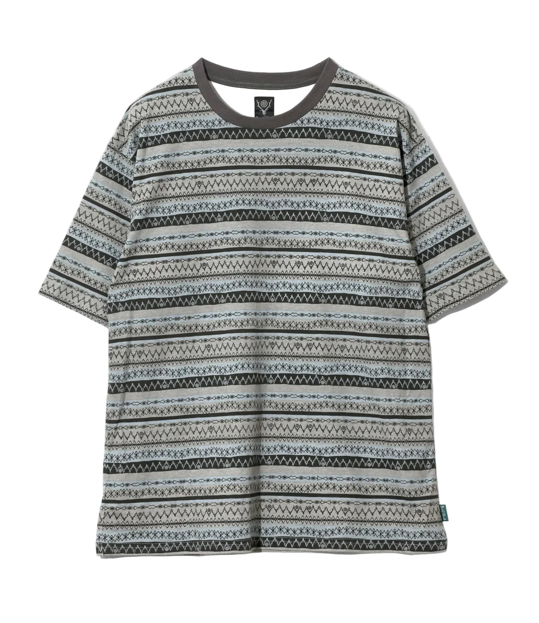 Stripe Jersey Short Sleeve Crew Neck Tee - Image 4